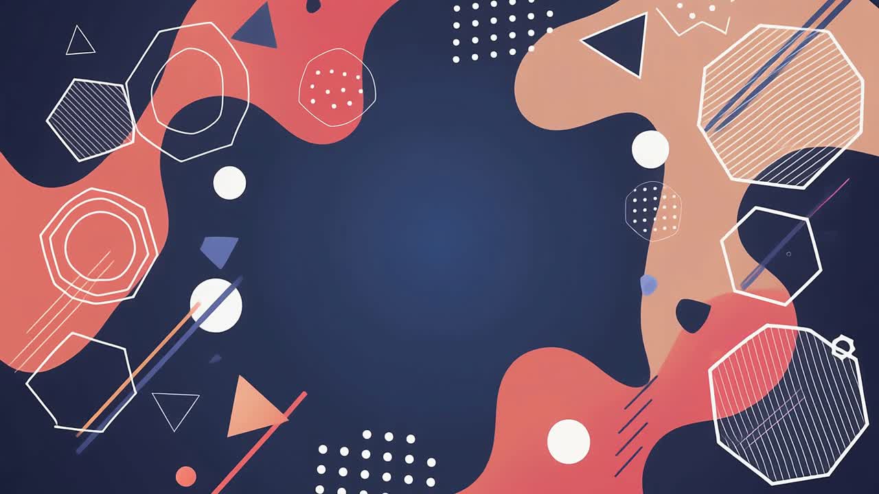 Modern Animated Background with Colorful Geometric Shapes