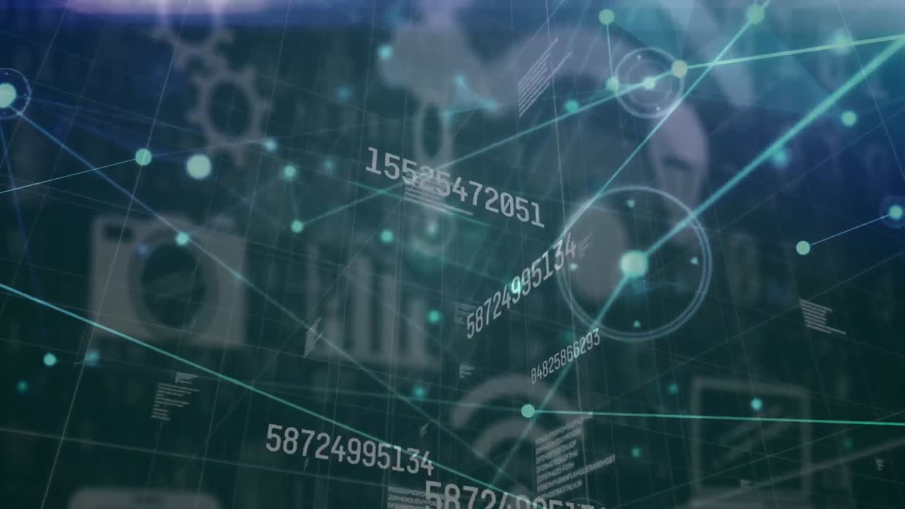 데이터 처리 및 연결 네트워크의 애니메이션