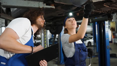 coworkers in the workshop