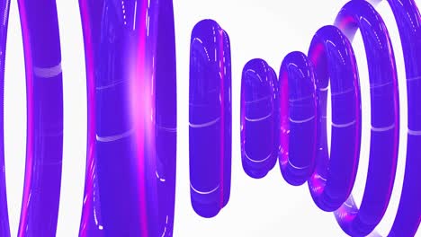 abstract ultra violet circles liquid glass animation. seamless loop footage.