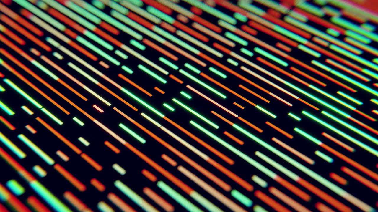 Красочный абстрактный фон из текущих цифровых линий данных