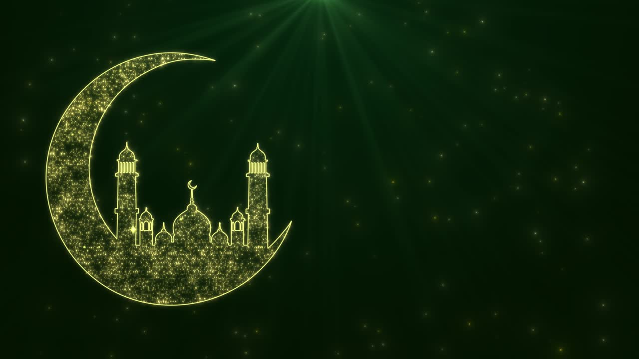 4k 3d fondos de concepto de diseño islámico con candela o linterna de ramadán colgada y mezquita.