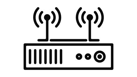 modem line motion graphic