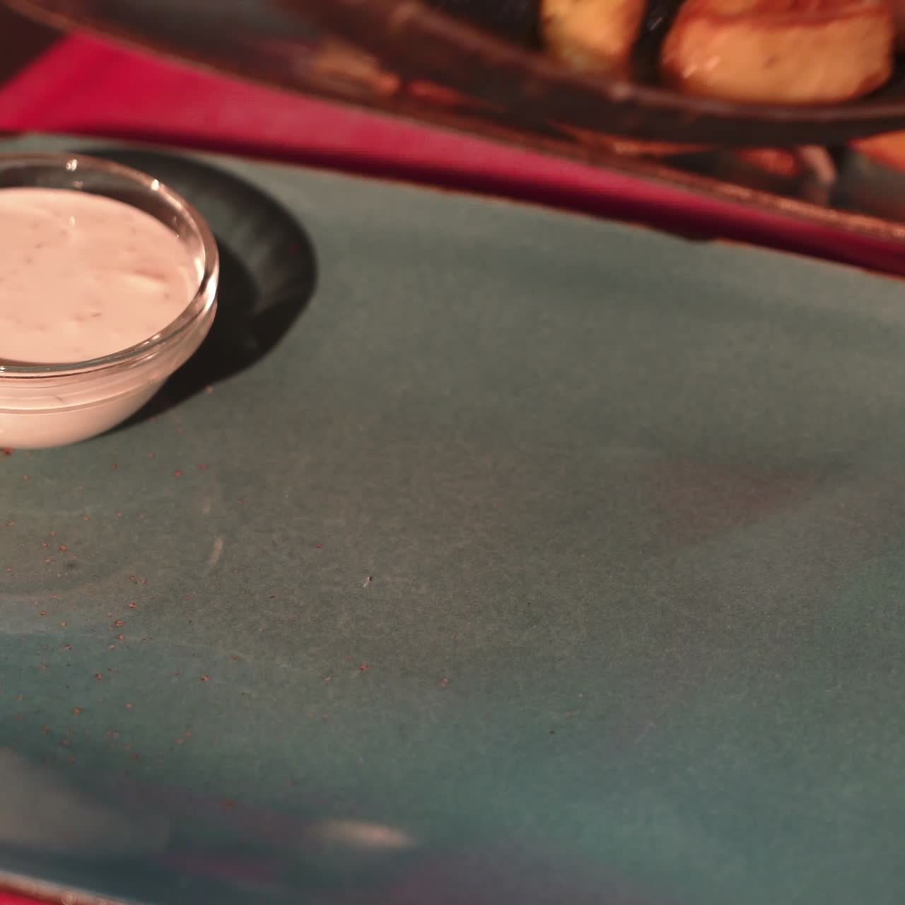 Pile of baked potatoes