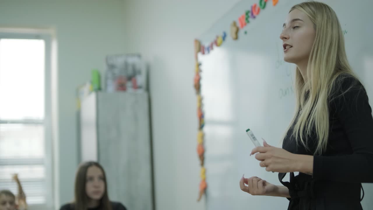 Lezione di inglese per adolescenti.