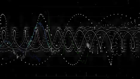 animation du traitement des données numériques sur fond sombre