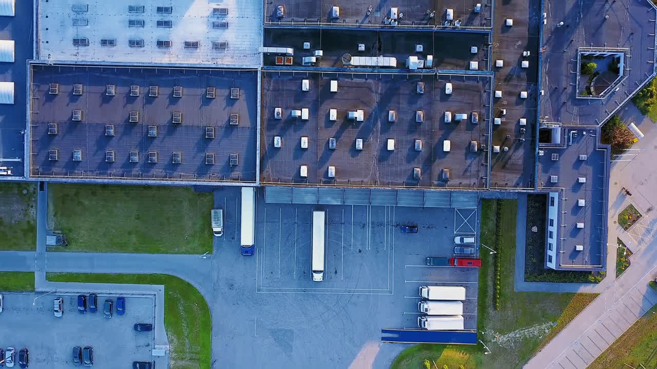vista aérea del almacén de mercancías