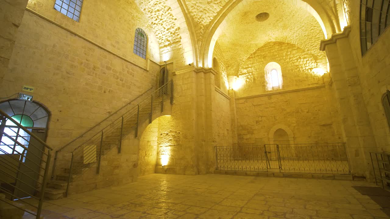 tumba de la iglesia de samuel y los escalones que conducen al techo, jerusalén, israel #019
