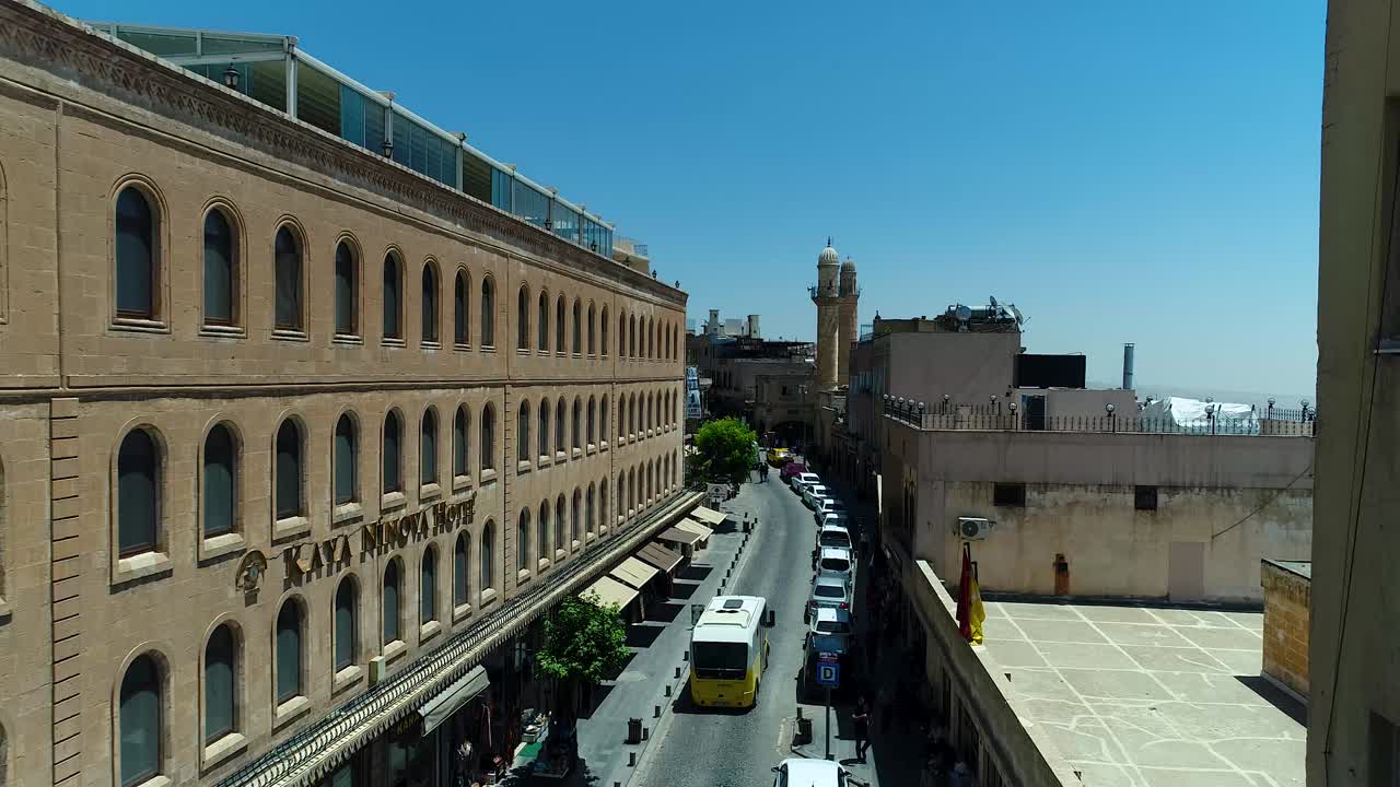 메소포타미아 중동의 마르딘 시 - 4k 드론 영상