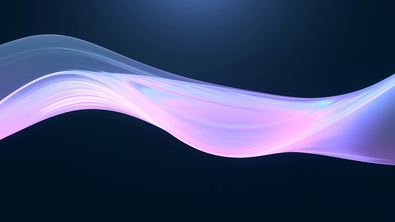 Onda luminosa astratta dinamica con gradiente rosa e viola
