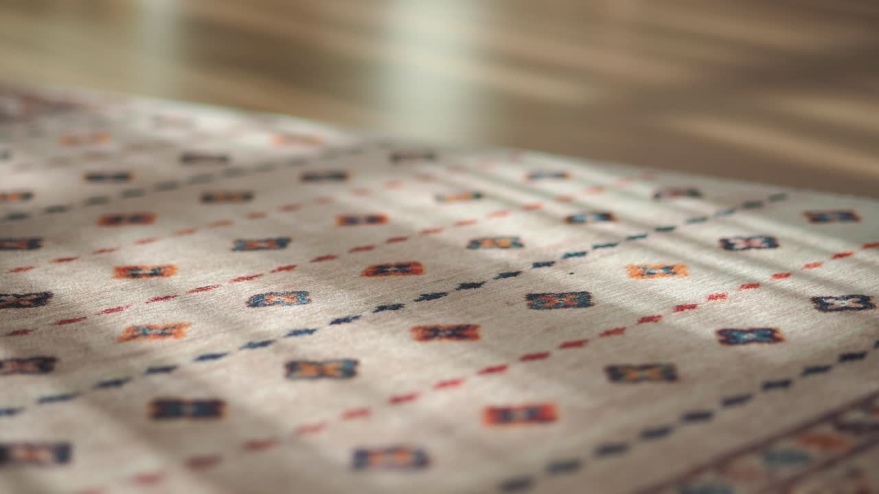 Close-up of a patterned carpet