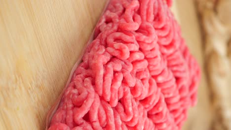 close-up of ground meat