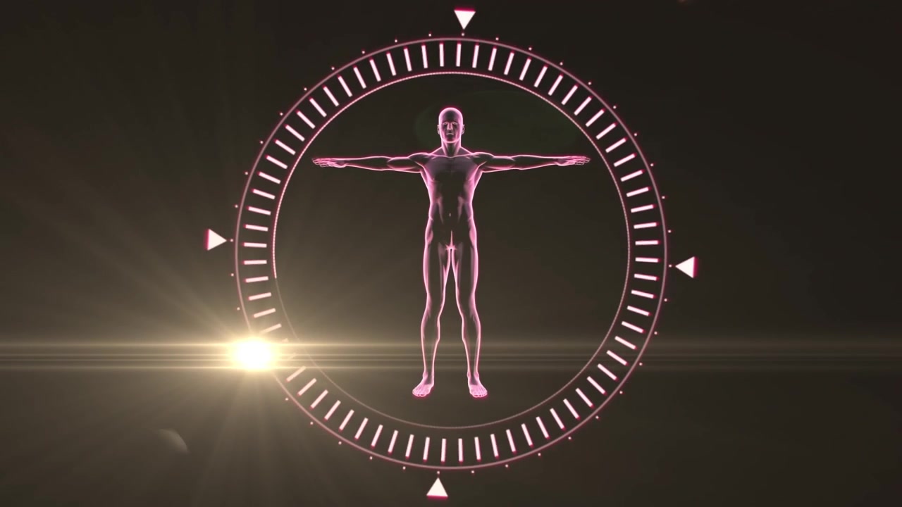 Animation of light spots over digital human