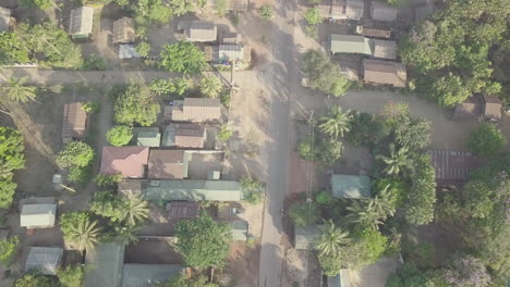 Aerial-bird's-eye-view-of-Kin-Pun,-Myanmar