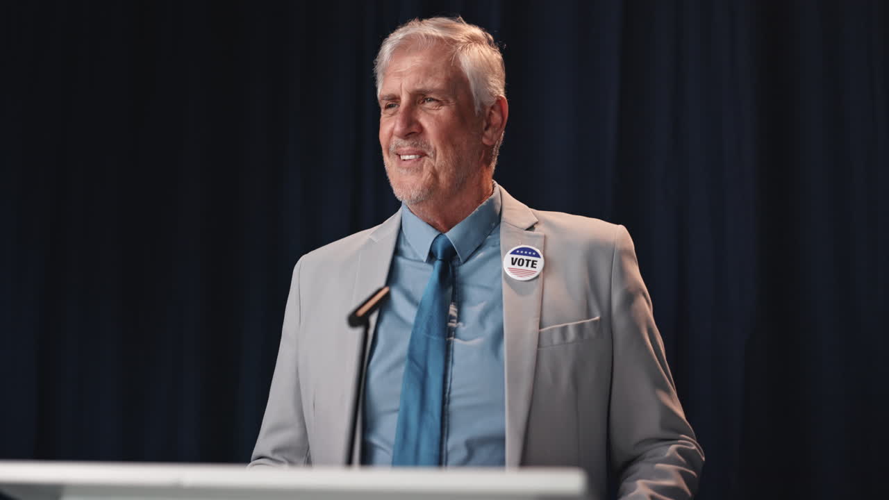 Politician giving a speech