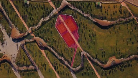 moscow new park zil from film from drone