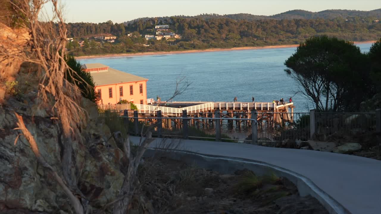 Footpath on Tathra headland heading towards the Wharf, New South Wales, Australia