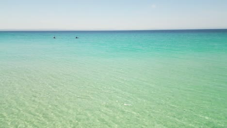 turquoise ocean water at tecolotito beach in la paz, baja california sur, mexico