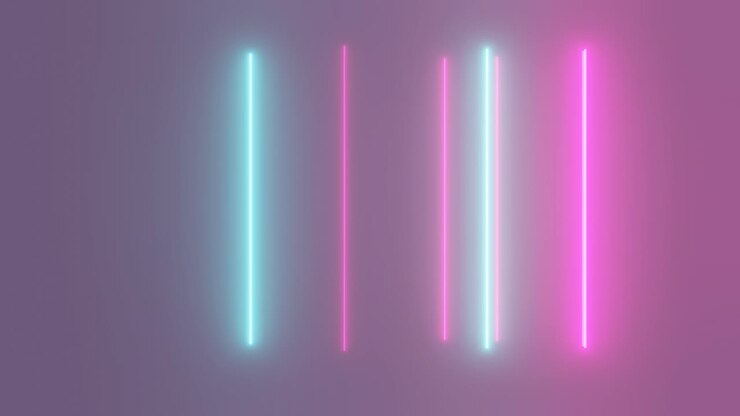 Flashing neon color lines. Stage background effect animation