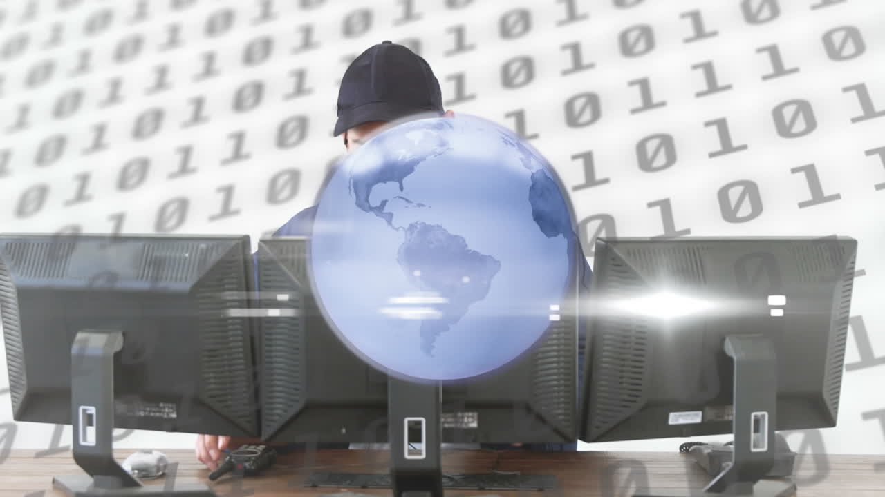 animación de la red de conexiones a través de un especialista en computadoras