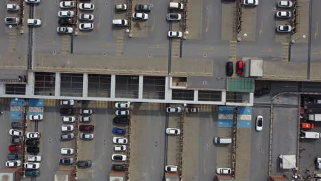 Aerial-Drone-Vehicles-In-Parking-Area