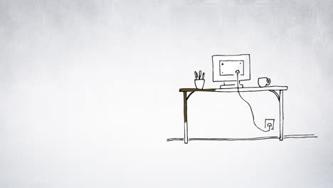 boceto de computadora en una mesa