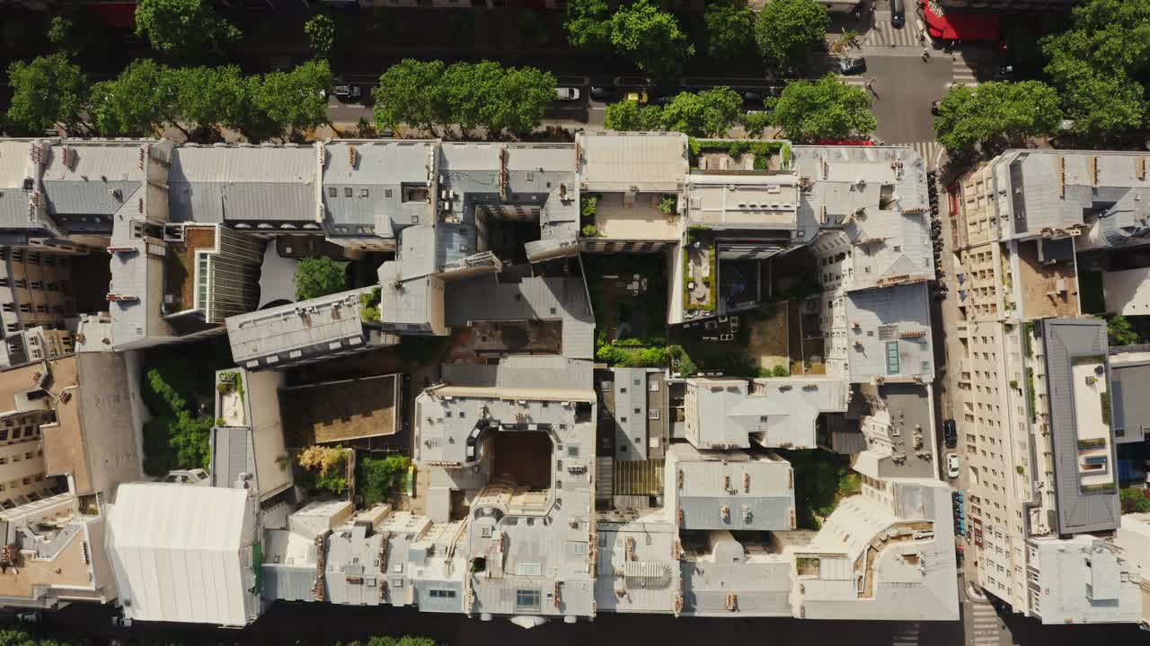 vista aérea del paisaje urbano parisiense