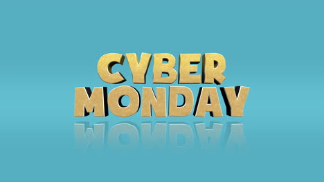 Cartoon-Cyber-Monday-text-on-clean-blue-gradient