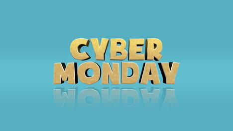 Cartoon-Cyber-Monday-Text-Auf-Klarem-Blauen-Farbverlauf