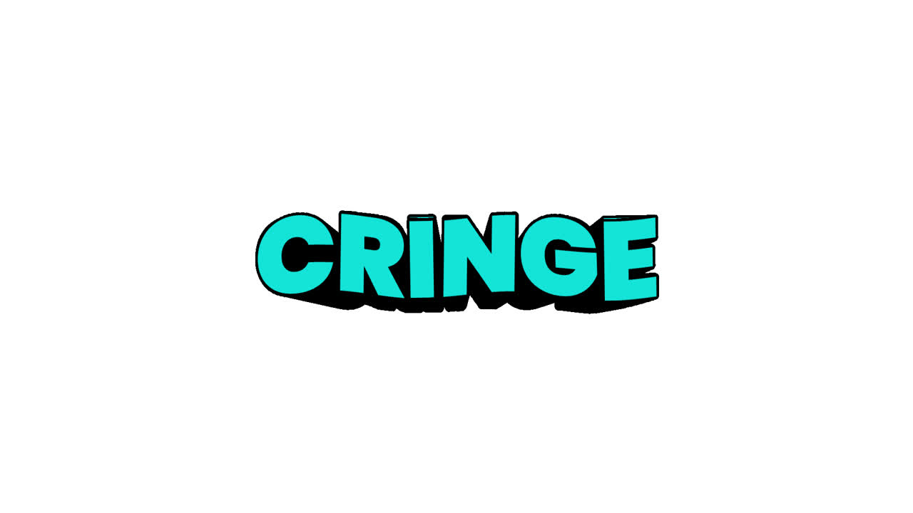 Animated Cringe Word in Pop Art Style