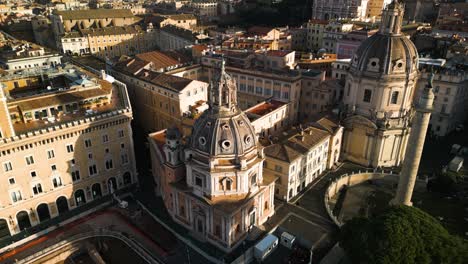 drone orbits above church of santa maria di loreto, the most holy name of mary