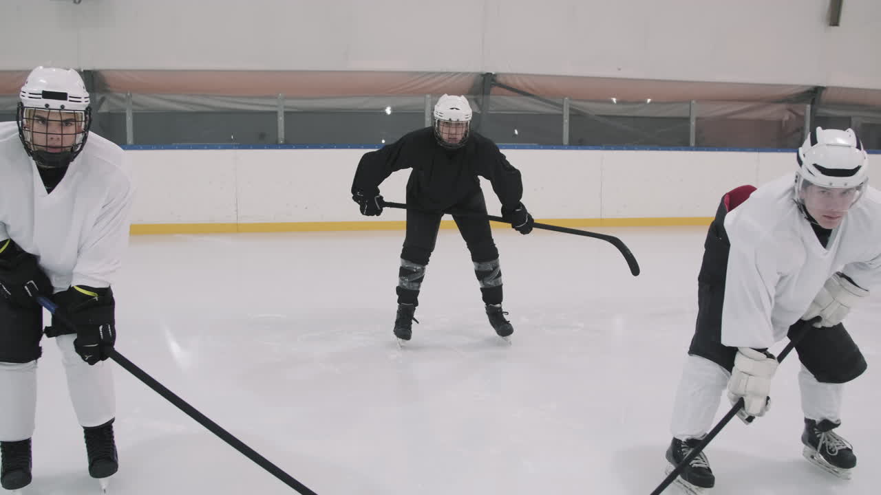 Hockey Forward Players Standing In Stance