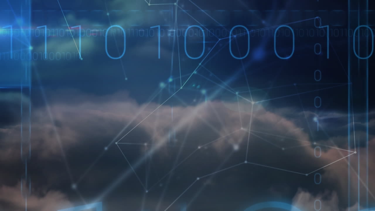 animación de la red de conexiones a través de codificación binaria