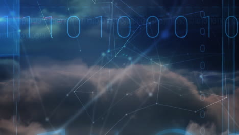 animación de la red de conexiones a través de codificación binaria