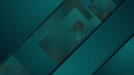 dark blue abstract motion background with golden squares