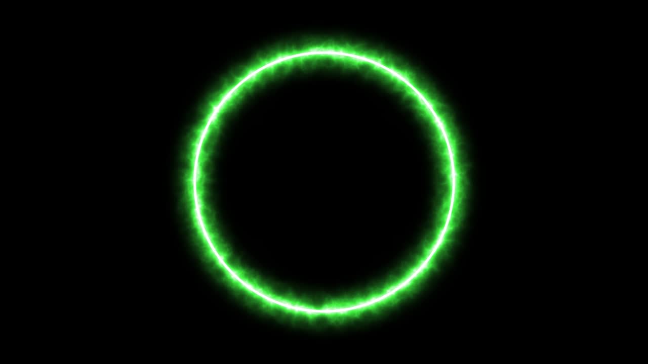 anillo verde brillante animación eléctrica gráficos de movimiento