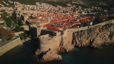 dubrovnik city walls aerial view
