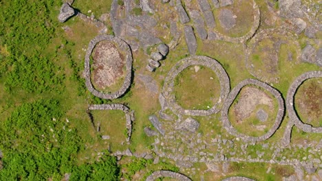 Overhead-View-Of-Galaico-roman-Sanctuary-To-The-God-Berobreo-In-Vilanova,-Pontevedra,-Spain