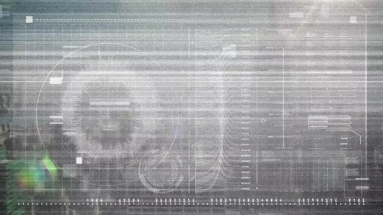 Interfaccia futuristica con effetto statico