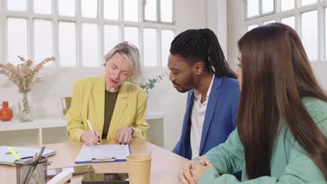group of diverse people in business meeting