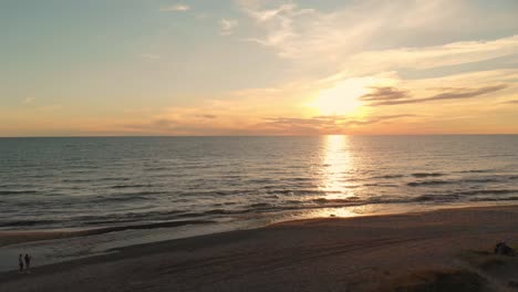 Sunsetting-over-Carnikava-Baltic-sea-Latvia-aerial