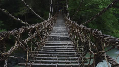 iya valley and kazurabashi vine bridge in tokushima prefecture japan