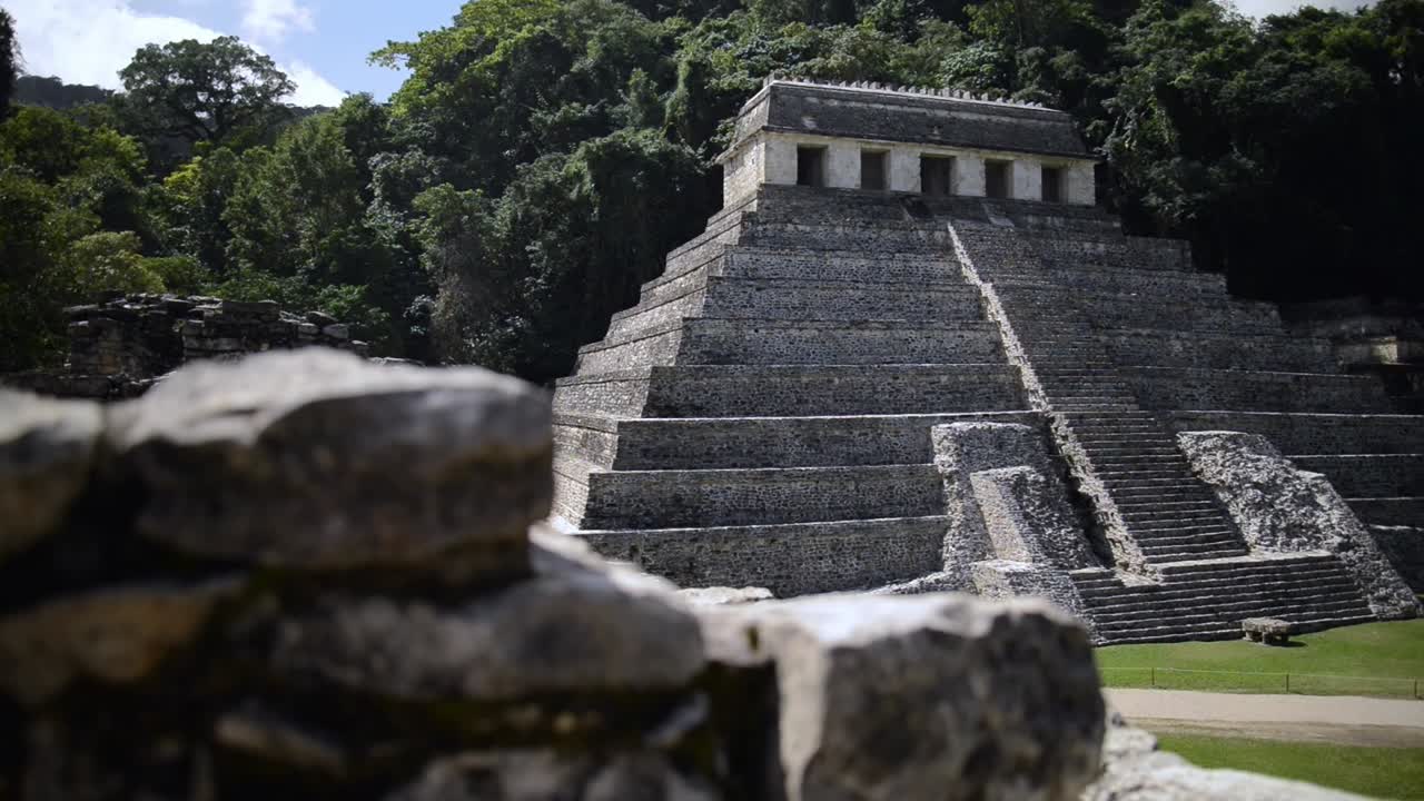 Unesco world heritage pyramid in Palenque, Mexico
