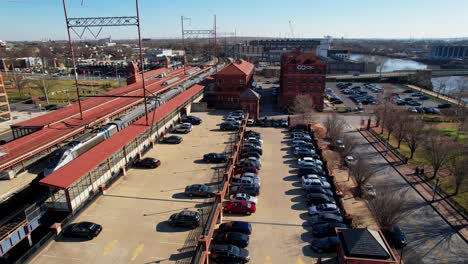 amtrak-acela-train-departs-drone-wilmington-biden-station-delaware-sunny-winter-day