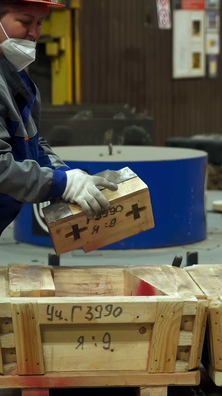 Workers packing materials in a warehouse