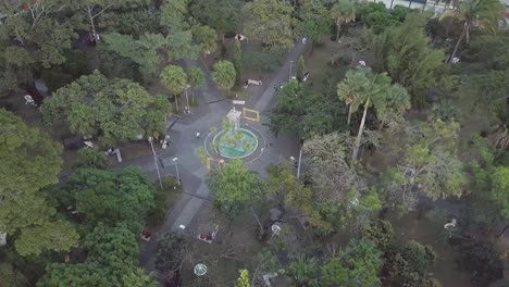 aerial shot of park in el salvador - aerial shot