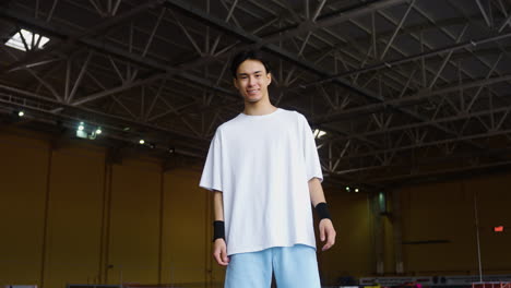 young man in a running track