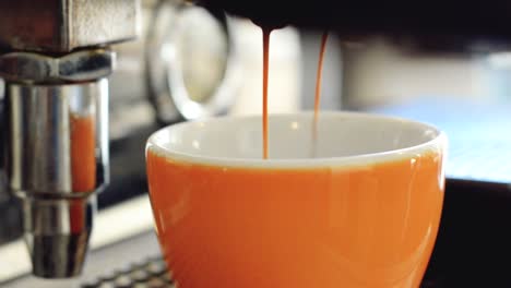 coffee dripping through fresh coffee grounds into a cup from a professional coffee machine | gourmet coffee house | shot in hd at cinematic 24 fps