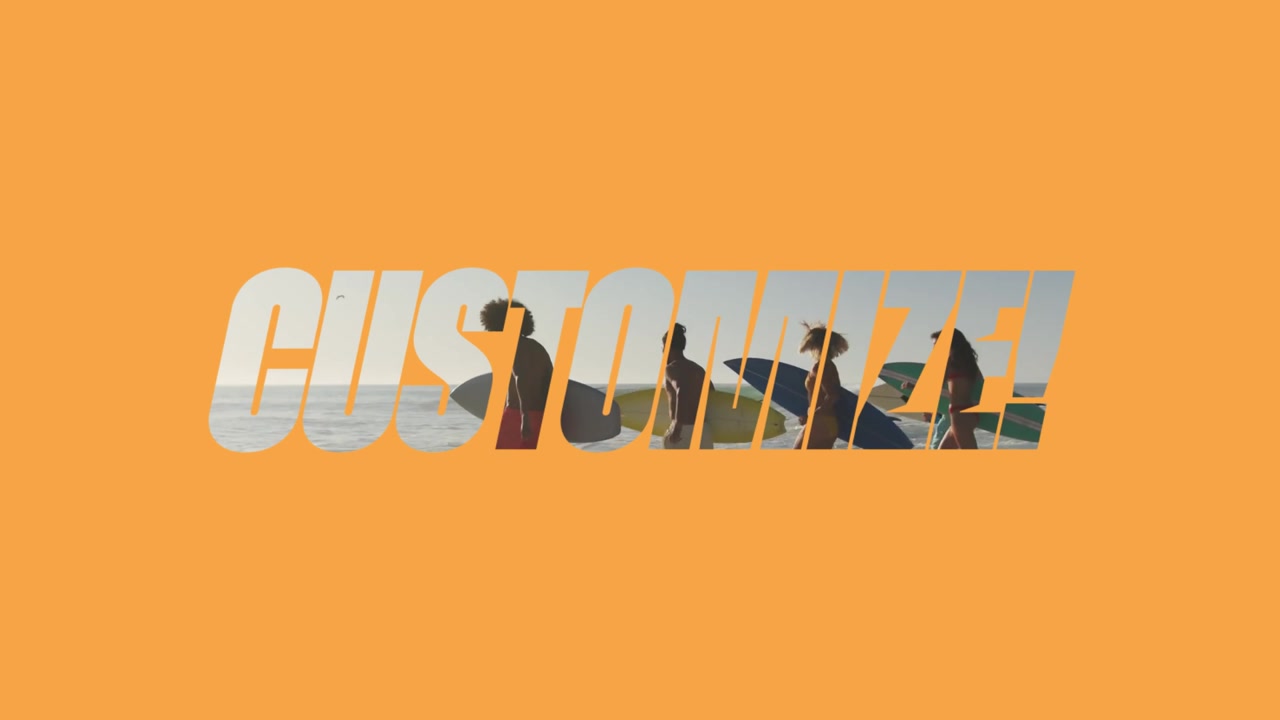 Intro di tipografia stomp dinamica con sfondi colorati e maschere video
