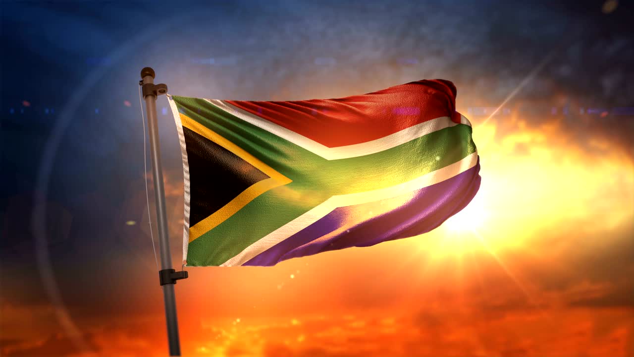 남아프리카 공화국의 발은 아름다운 해가 뜨는 순환 속도 느린 모션 4k에서 백라이트됩니다.